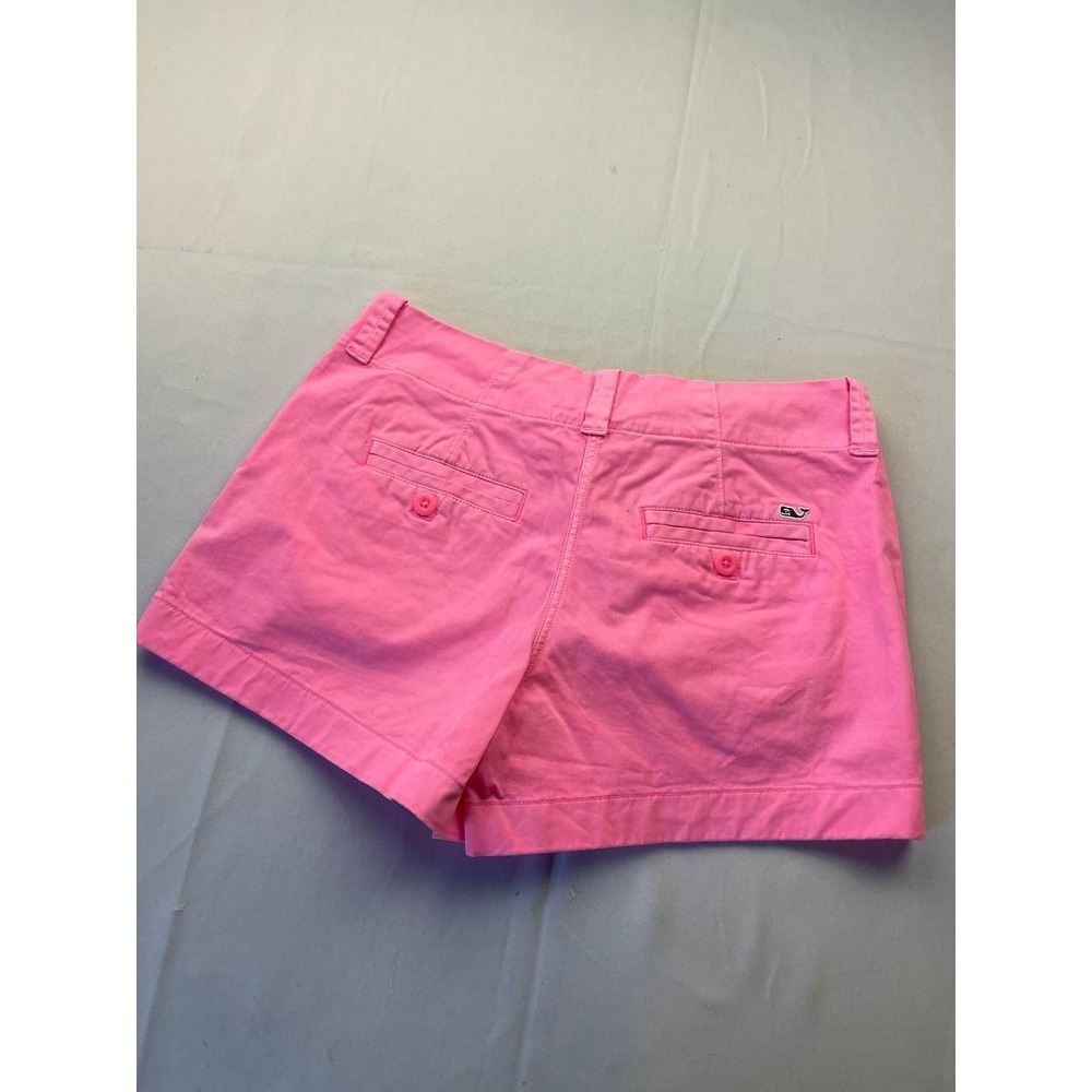 Vineyard Vines Shorts Women‎ Size 0 Pink Cotton Classic Pockets Chino Preppy - Picture 4 of 4